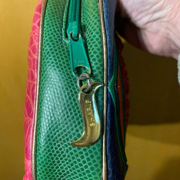 Vintage Sharif Vibrant Color-blocked handbag - Picture 7 of 9